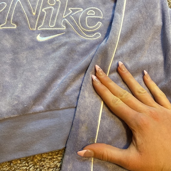 Purple Nike Terrycloth cropped sweatshirt - Picture 6 of 7